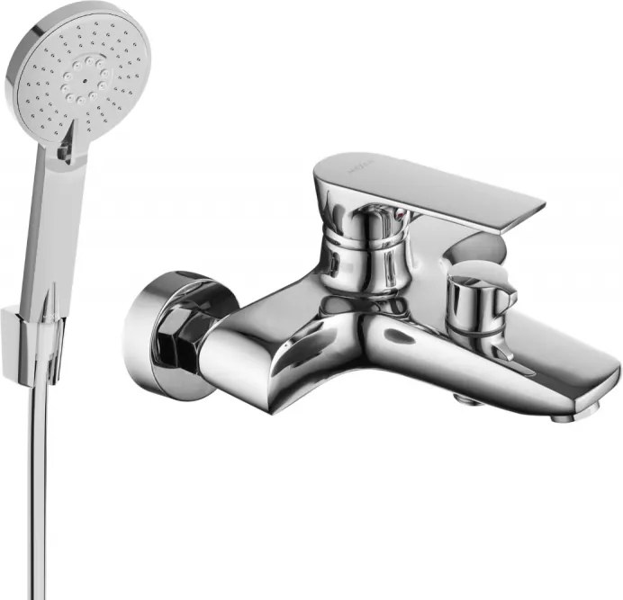 Mexen Axel R40 вана смесител с душ комплект, хром - 7383R40-00