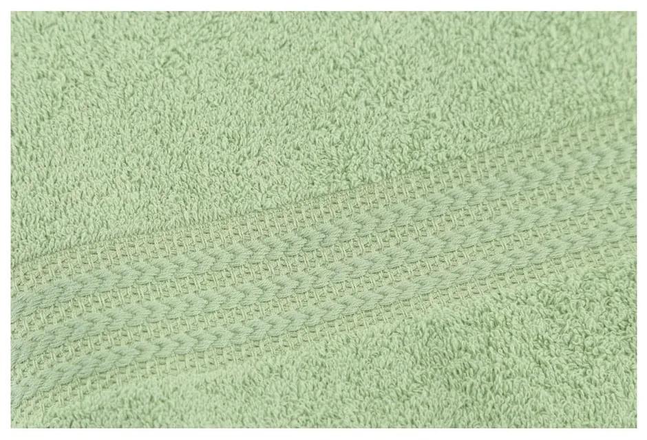 Зелена хавлиена кърпа от чист памук , 30 x 50 cm - Foutastic