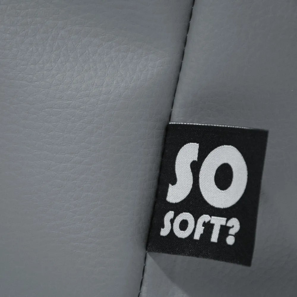 Оранжев пуф от изкуствена кожа Chill XXL – So Soft?