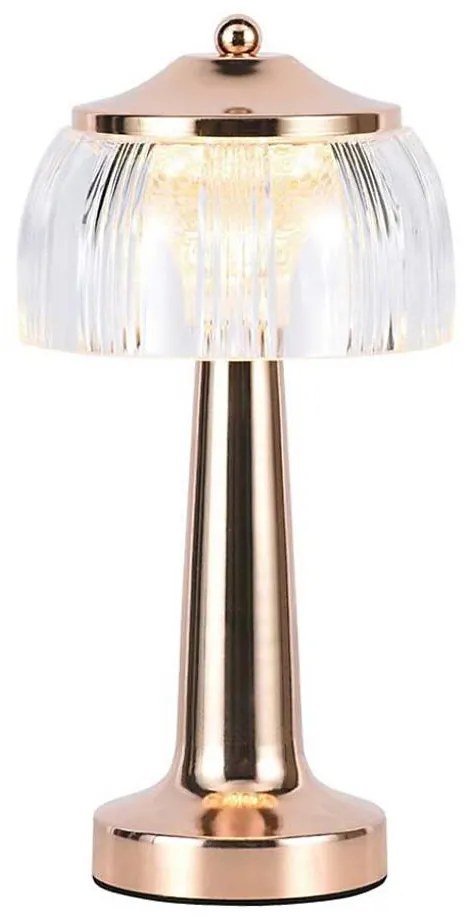 LED регулируема настолна лампа LED/1W/5V 3000-6000K 1800 mAh розово злато