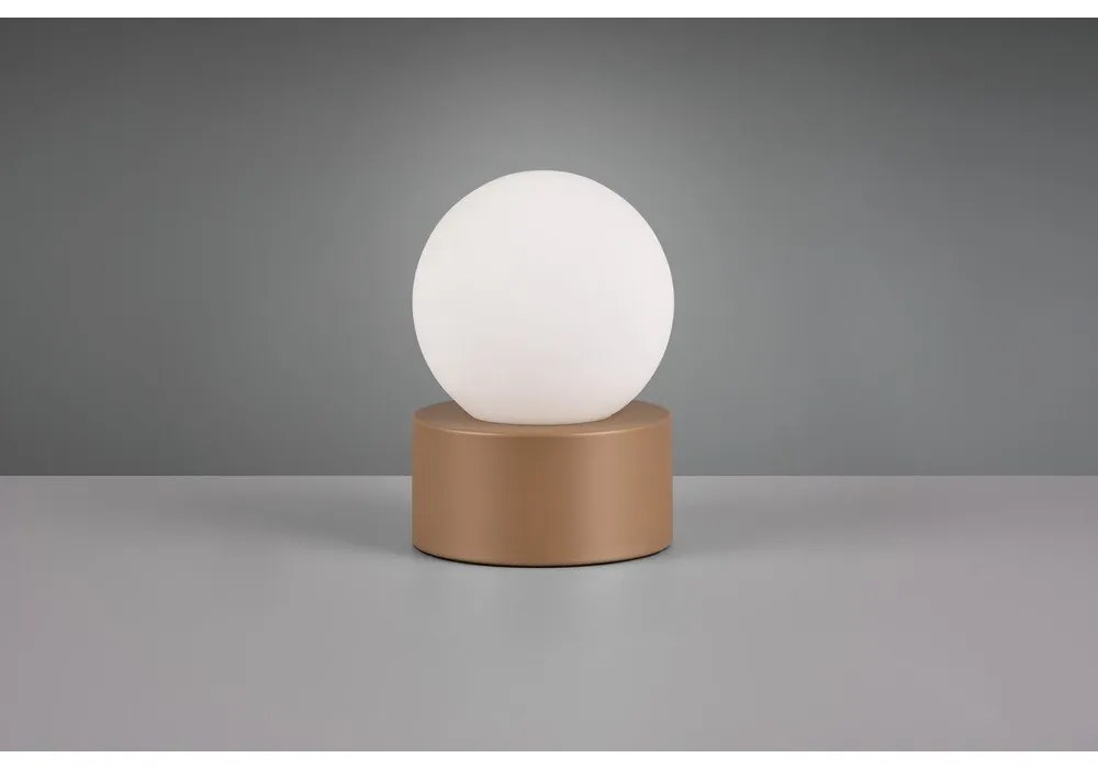 Бяло-кафява настолна лампа (височина 17 cm) Countess - Reality