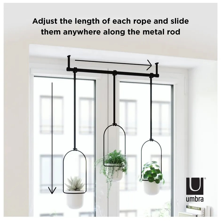 Пластмасови покрития за кашпи в комплект 3 бр. за билки/висящи и стенни ø 7,5 cm Triflora – Umbra