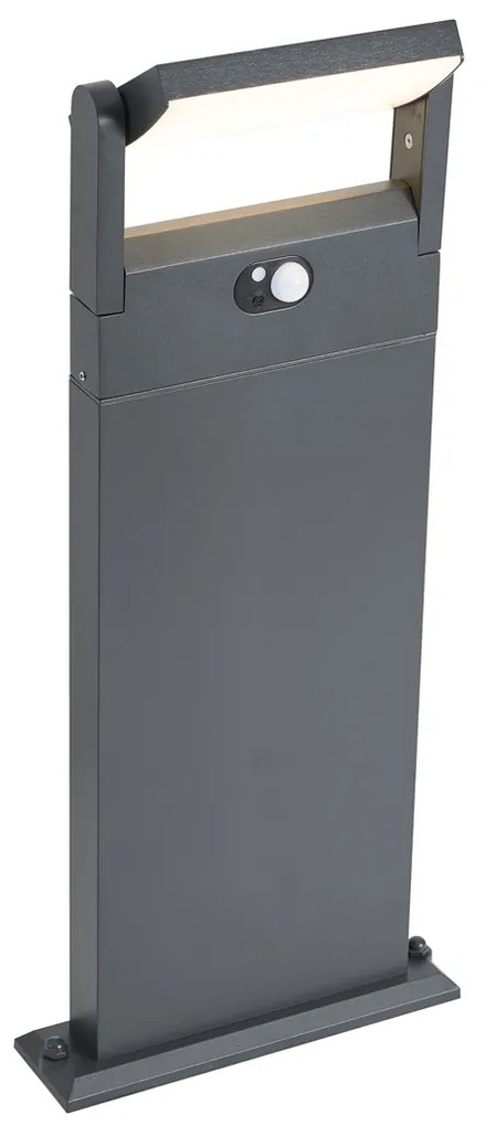 Външна стълбова лампа тъмно сива със сензор за движение 60 см IP54 соларна - Judge