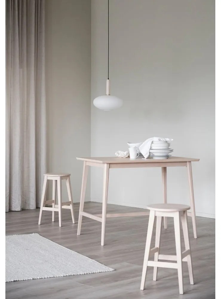 Бар стол от масивен дъб в естествен цвят (височина на седалката 65 cm) Austin – Rowico