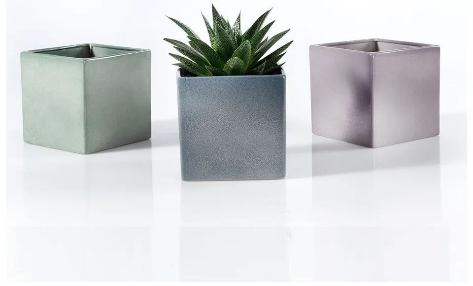 Лилава керамична саксия Latina, 15 x 15 cm - Big pots