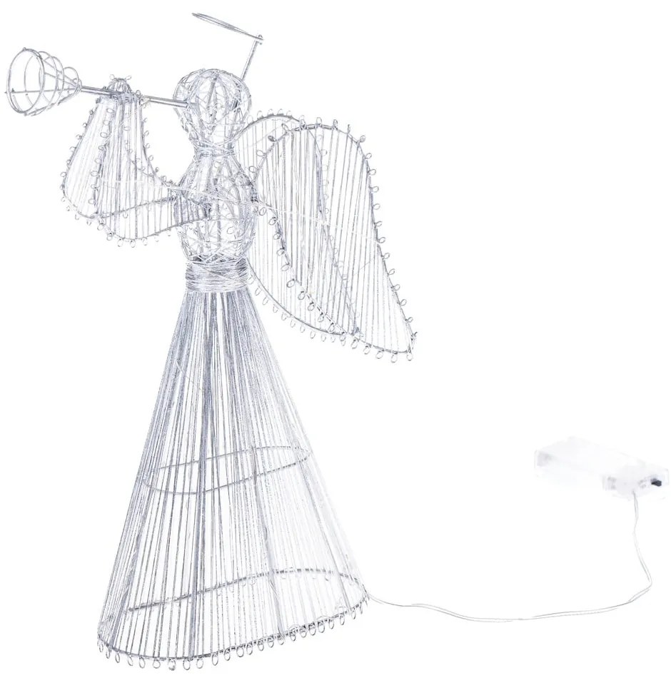 Бяла светлинна декорация на батерии Angel – Dakls