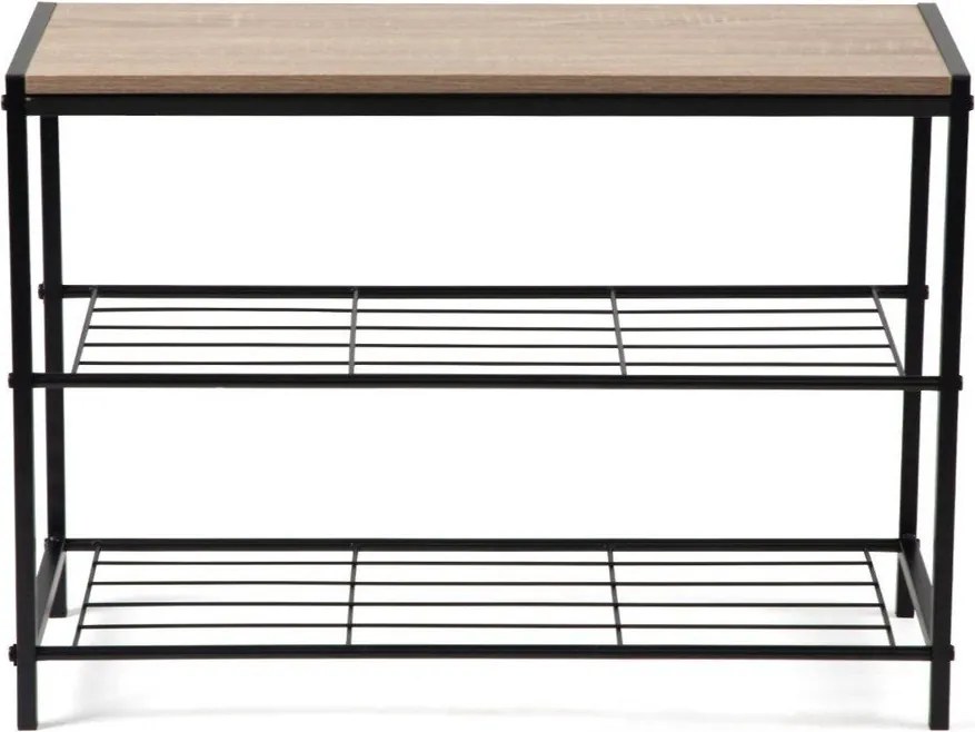 Черна стоманена стойка за обувки 63x44x30 cm Asten – Bonami Essentials