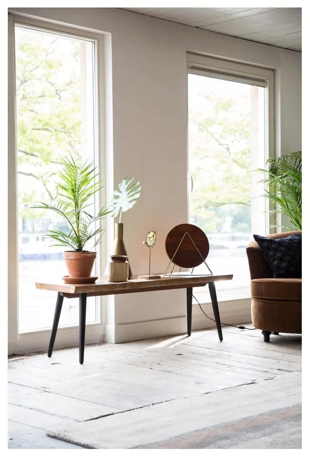 Пейка с черни стоманени крака , дължина 180 cm Alagon - Dutchbone