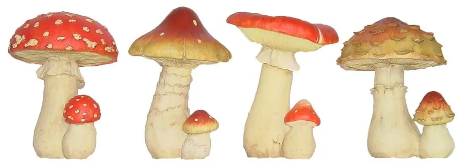 Градински статуи в комплект 4 бр. от полирезин Toadstool – Esschert Design
