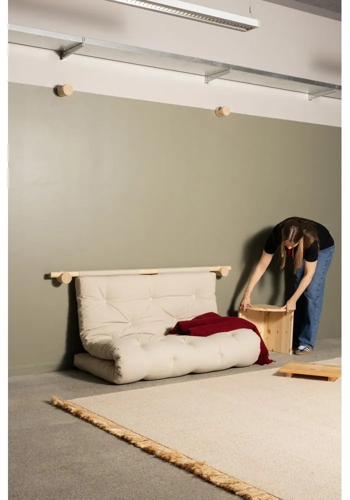 Сгъваем диван в естествен цвят 135 cm Hooked – Karup Design