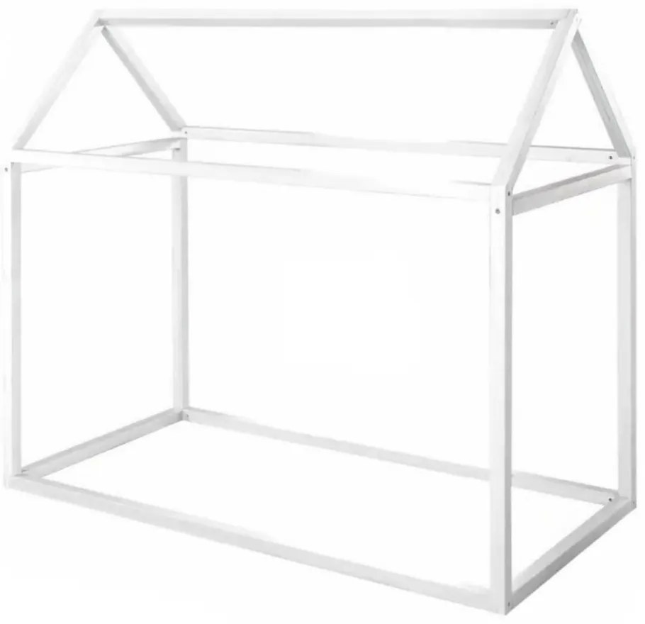 Бяло детско легло тип къща 70x140 cm Montessori – Roba