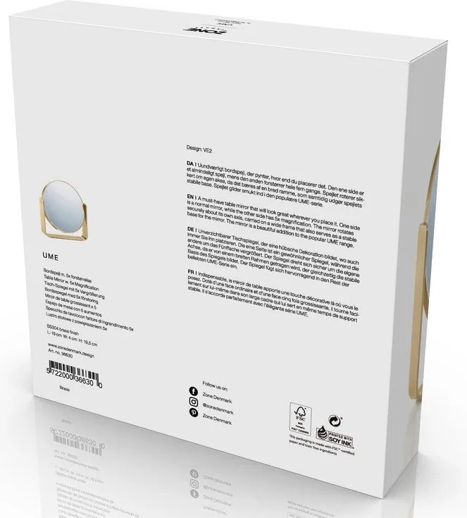 Козметично увеличително огледало (увеличение 5x) ø 19 cm Ume – Zone