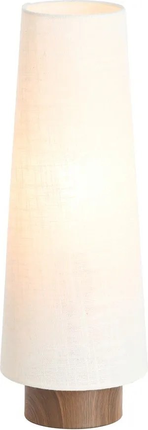 Кремава метална настолна лампа с текстилен абажур (височина 42 cm) Howie – Light & Living