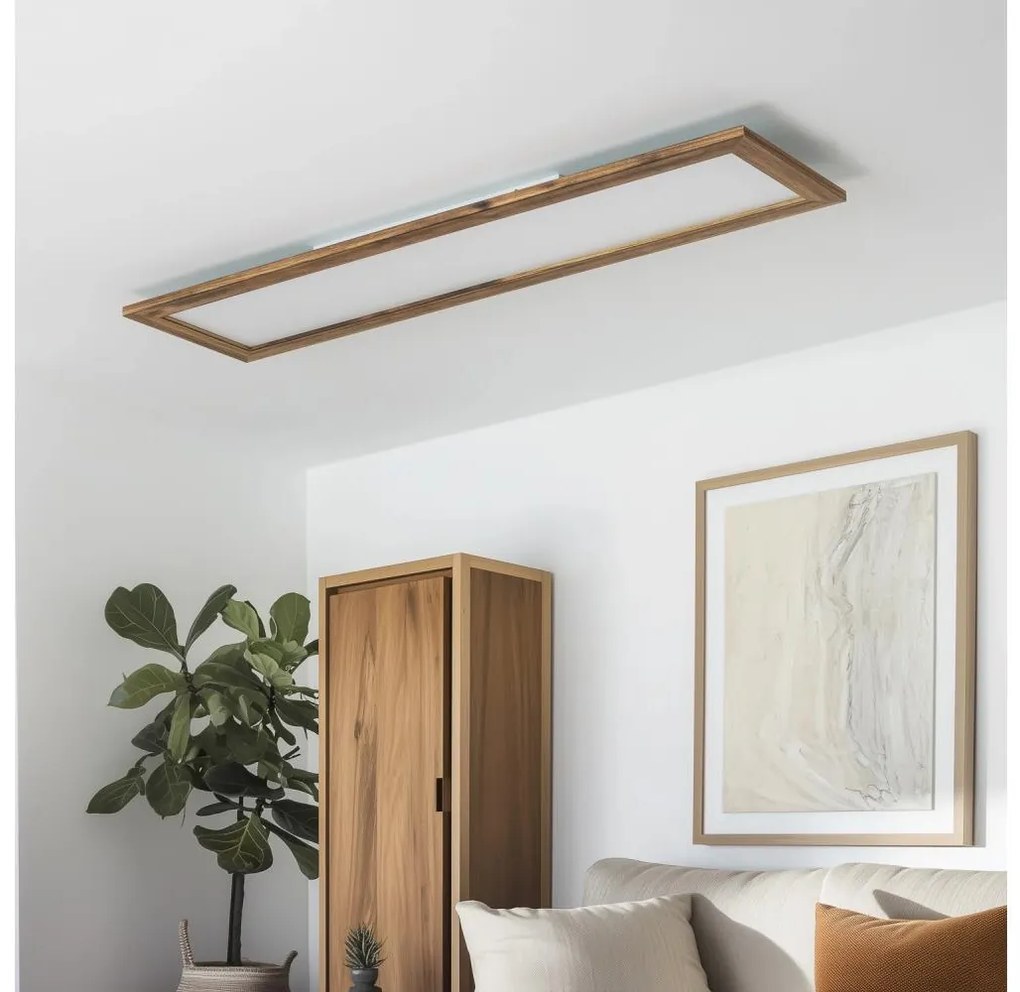 Eglo-LED RGBW повърхностно монтиран таванен панел SALOBRENA-C LED/34W/230V кафяв + дистанционно управление