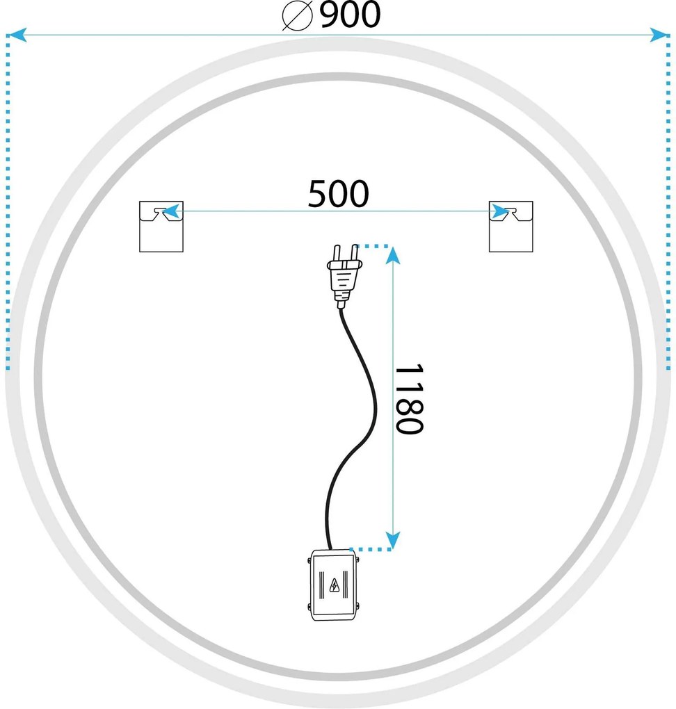 Огледало LED SOFT 90