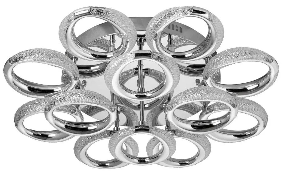 LED Плафониера 12xLED/14W/230V 3000-5000K Ø 60 см лъскав хром