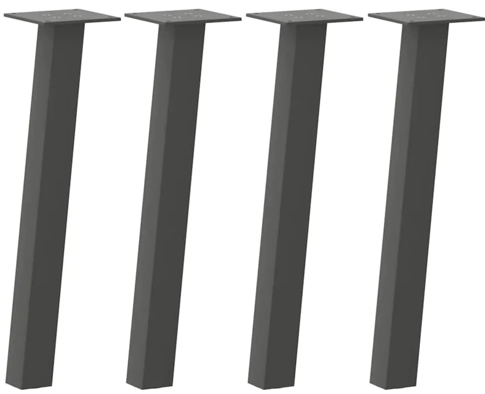 4012490 vidaXL Крака за масичка за кафе, 4 бр., антрацит, 42 см, стомана