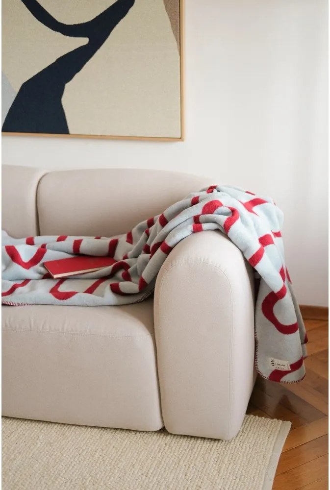 Червено одеяло 150x200 cm Swirl – noo.ma