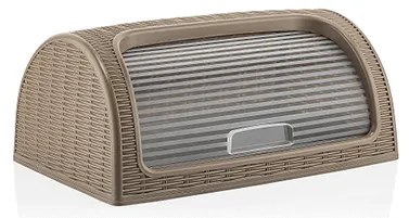 Кутия за хляб 41,4x26,9xh18,1см PVC ратан бежова DUNYA-(05330)