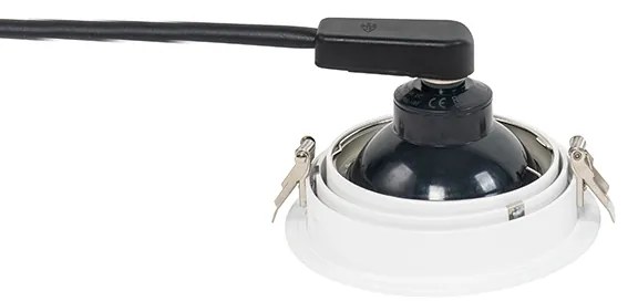 Кръгъл вграден прожектор бял регулируем - Chuck 111