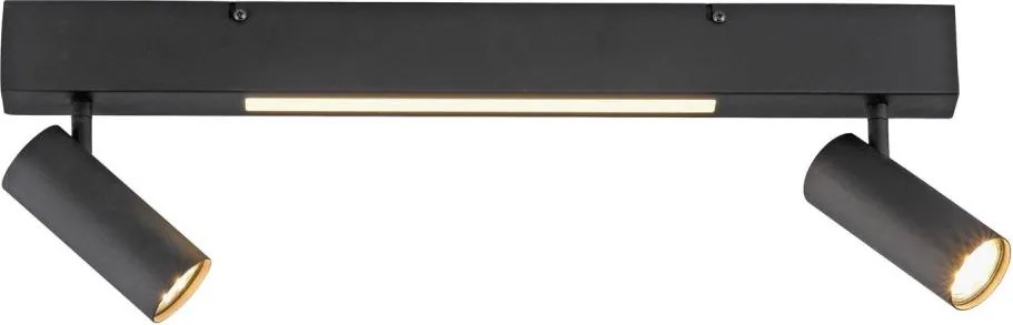 Schöner Wohnen 11793-18 - LED точково осветително тяло DANTE 2xGU10/10W+LED/7,2W черно