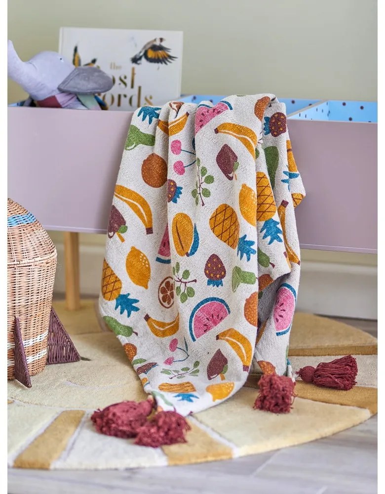 Бебешко одеяло от рециклиран памук 130x160 cm Fruitta – Bloomingville Mini