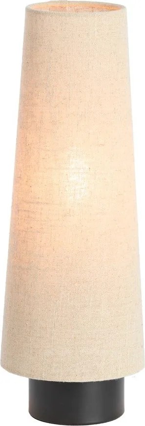 Бежова метална настолна лампа с текстилен абажур (височина 42 cm) Howie – Light & Living
