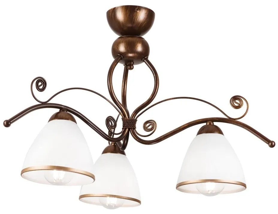 Полилей за повърхностен монтаж RETRO 3xE27/60W/230V бронзова патина