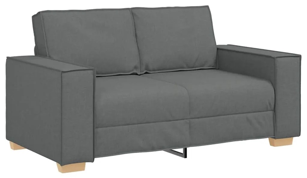 4104971 vidaXL Двуместен диван, тъмносив, 160x78x84 см, плат