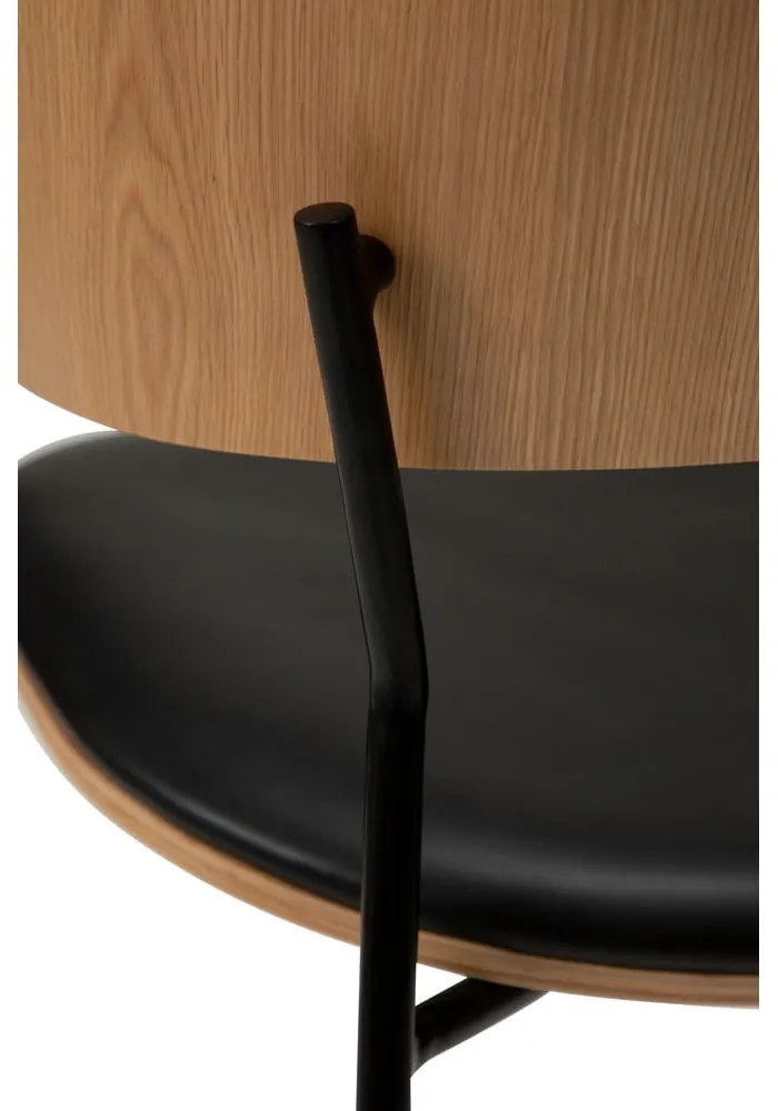 Черен/в светло естествен цвят трапезен стол с подлакътници Crib – DAN-FORM Denmark