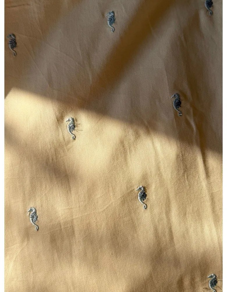 Светложълто детско спално бельо от органичен памук 70x100 cm Sea Garden – Cam Cam Copenhagen