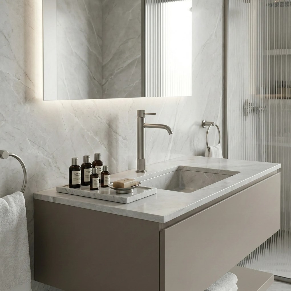 Смесител за баня Rea Lungo Stripe Brush Nickel