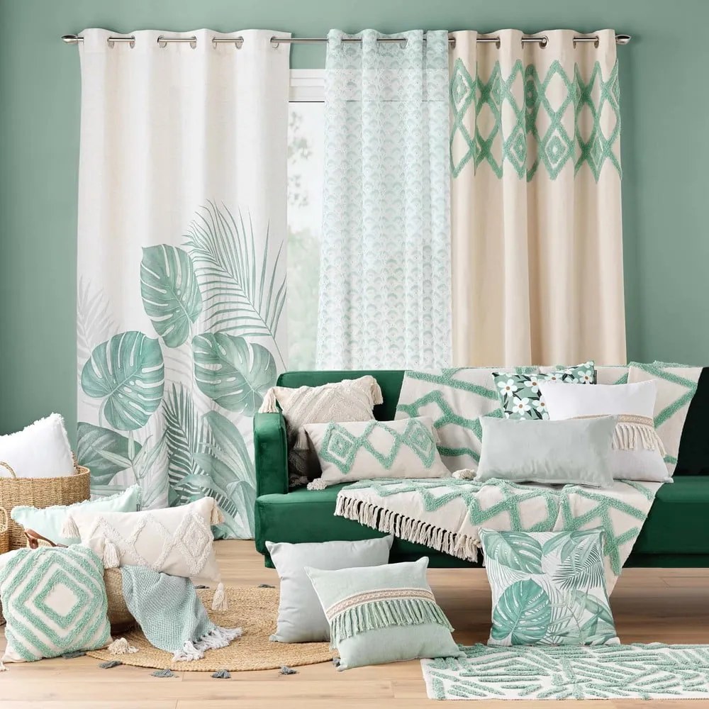 Килим подходящ за пране в кремав и ментов цвят 60x90 cm Athena – douceur d'intérieur