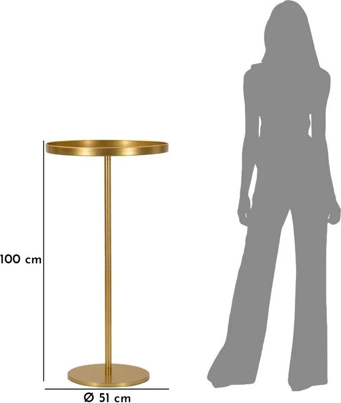 Метална кръгла странична масичка ø 51 cm Doha – Mauro Ferretti