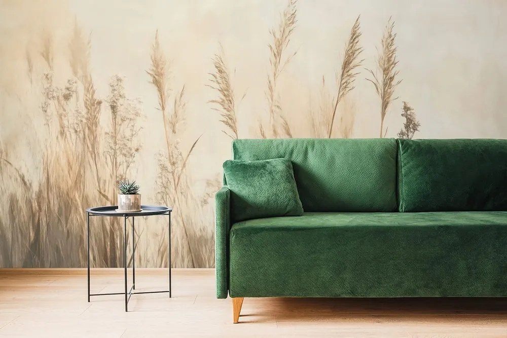 Тапет – Сухи растения в бежов цвят