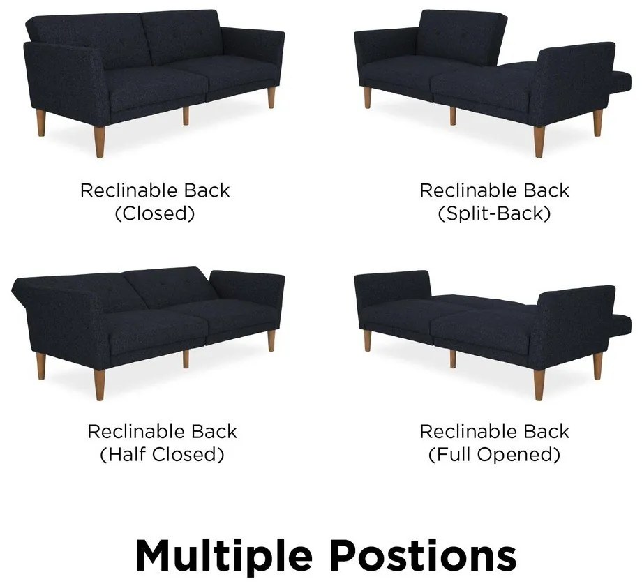 Тъмносин разтегателен диван 205 cm Regal - Novogratz