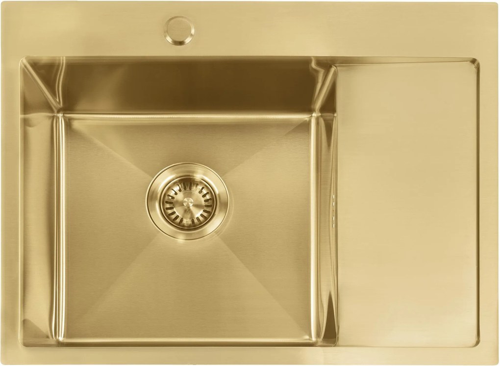 Стоманена мивка Fin BRUSH GOLD