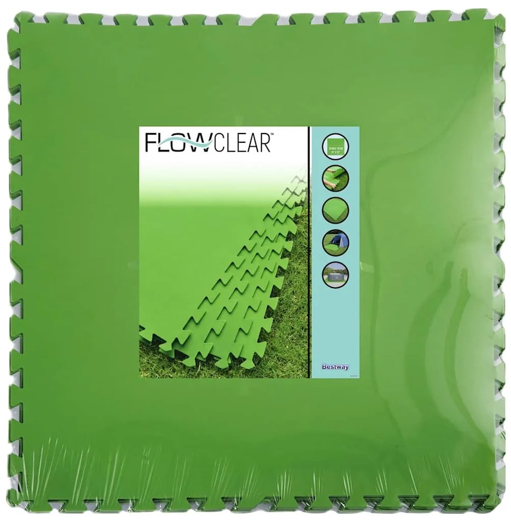 92885 Bestway Flowclear Протектори за под, 9 бр, зелени, 5,47 м²