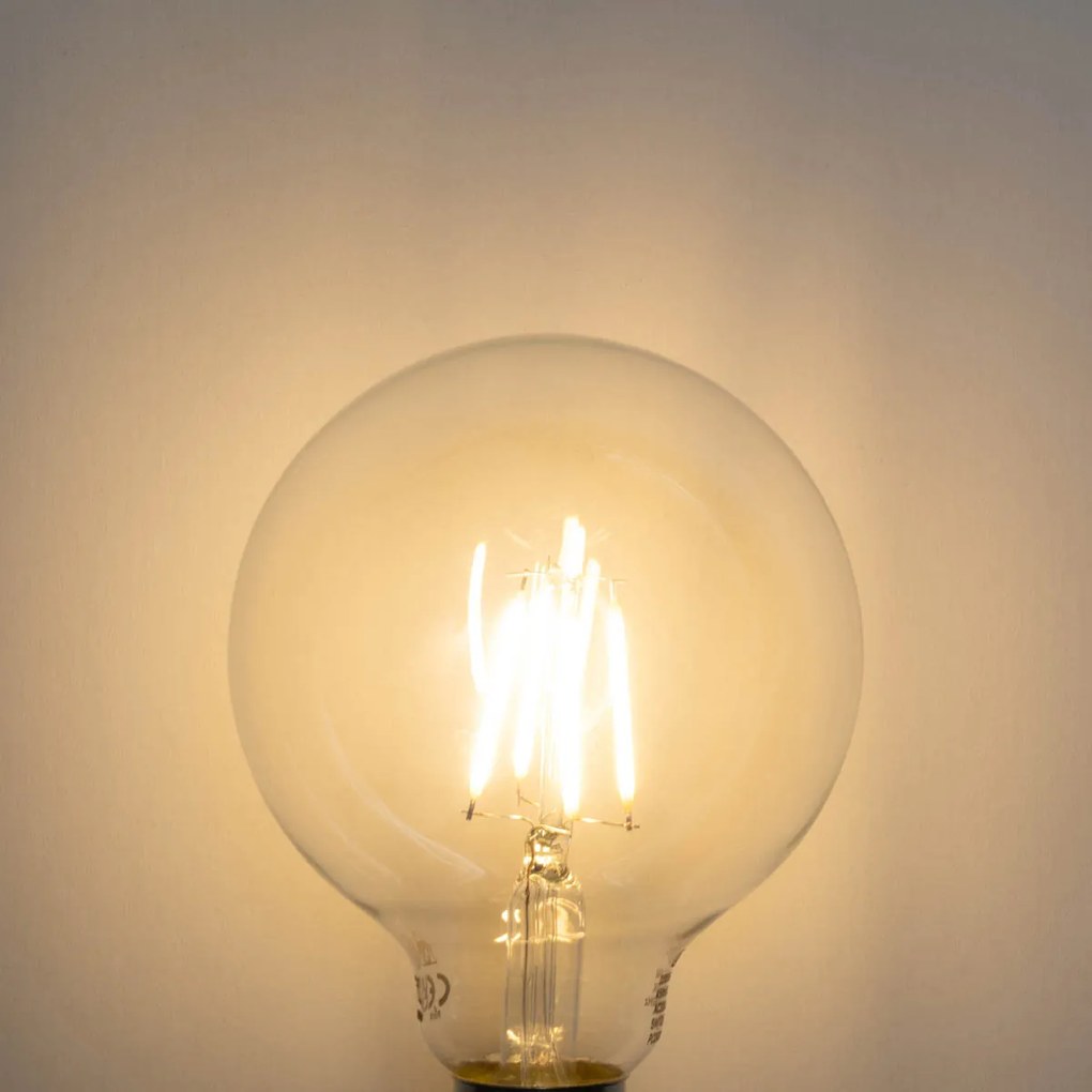 Комплект от 5 димируеми LED крушки E27 G95 5W 450lm 2700K