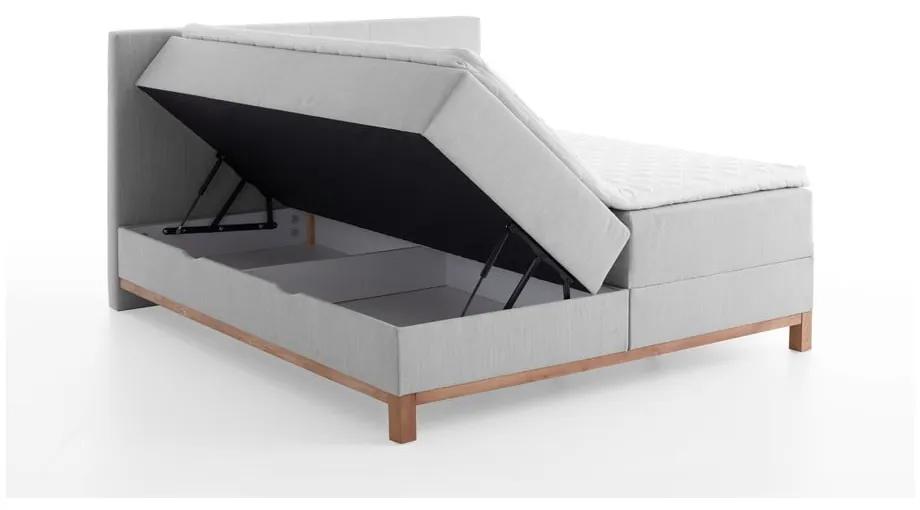 Светлосиво боксспринг легло със склад 160x200 cm Catania - Meise Möbel