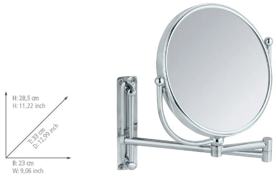 Козметично огледало ø 19 cm Deluxe – Wenko