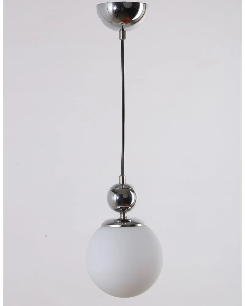 Висящо осветително тяло в сребрист цвят със стъклен абажур ø 15 cm Marble – Squid Lighting