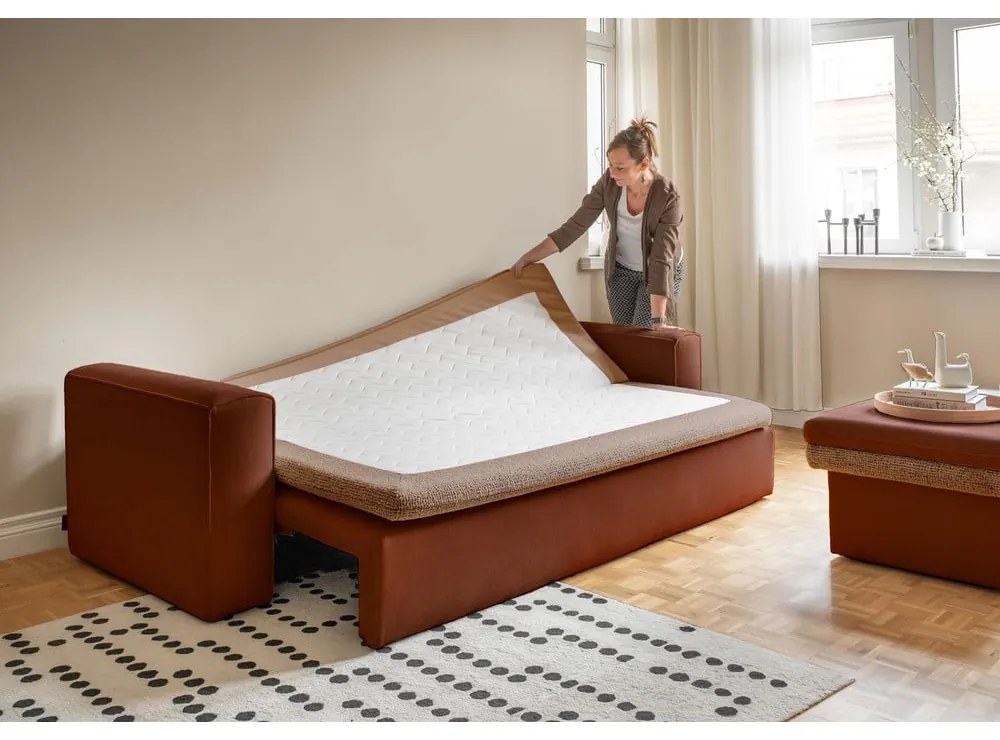 Разтегателен диван в тухлен цвят 237 cm Wilson – Miuform