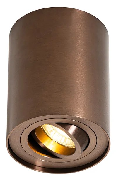 Интелигентен таванен прожектор тъмен бронз, въртящ се и накланящ се, вкл. Wifi GU10 50mm - Rondoo Up