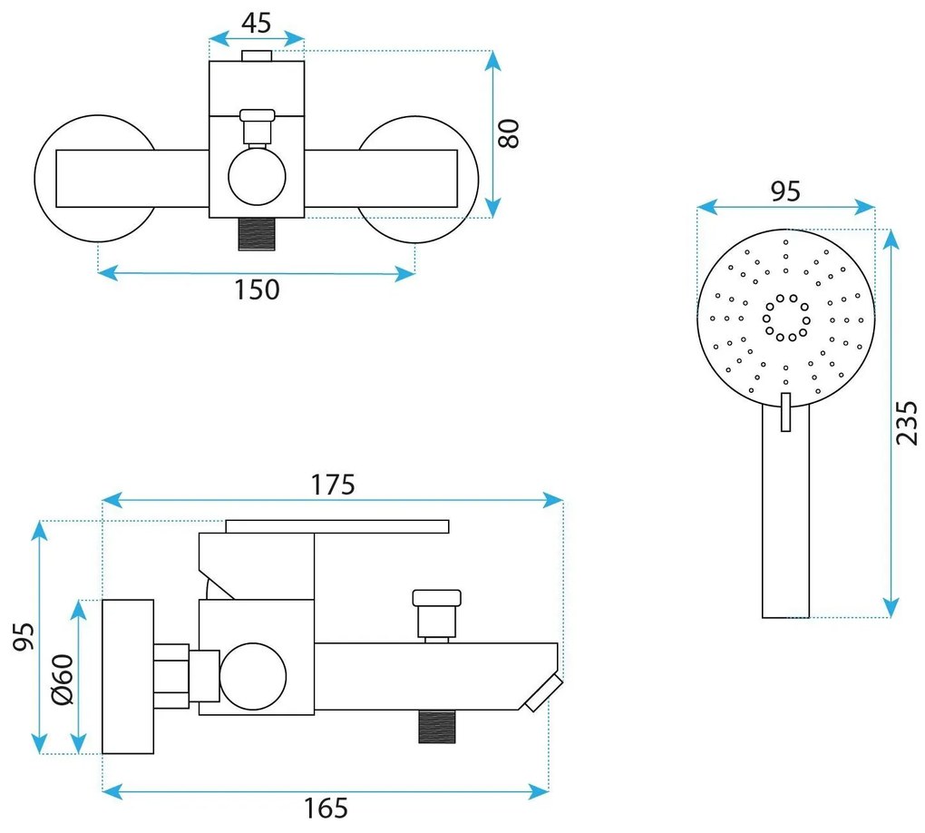 Смесител за вана Ontario Brush Copper
