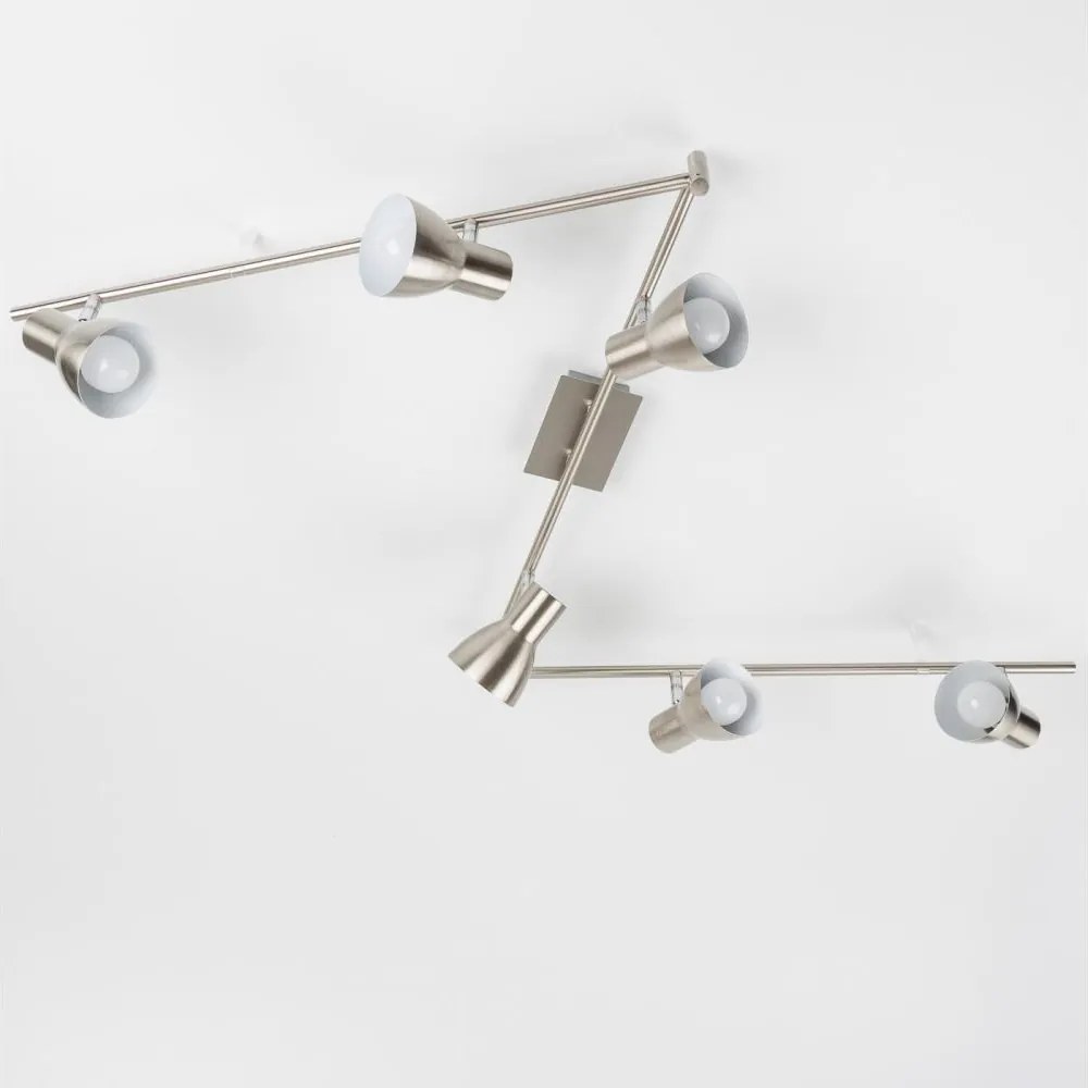 LED точково осветително тяло 6xE14/5W/230V матов хром