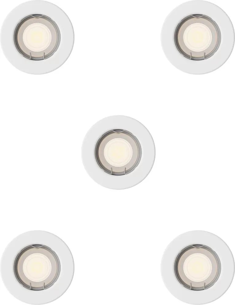 Philips - Комплект от 5 вградени осветителни тела PERIDOT 1xGU10/7W/230V, бяло