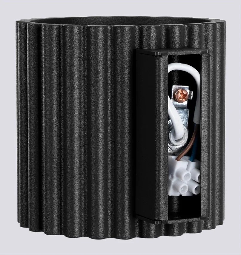 Черна стенна лампа ø 10 cm Zora – Sollux