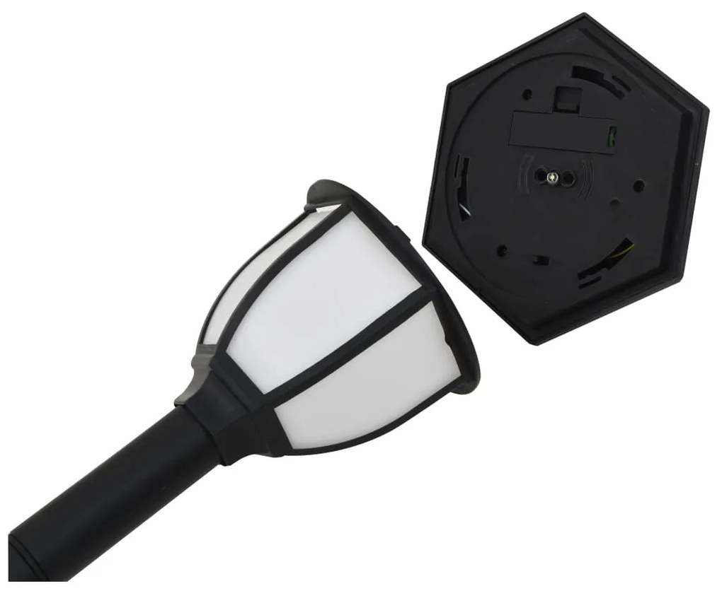 Градински соларни лампи, 3 бр, LED, черни