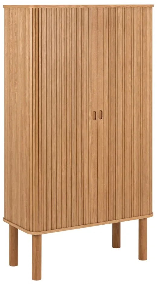 Шкафче от дъб с плъзгащи се врати в естествен цвят 80x145 cm Langley – Actona
